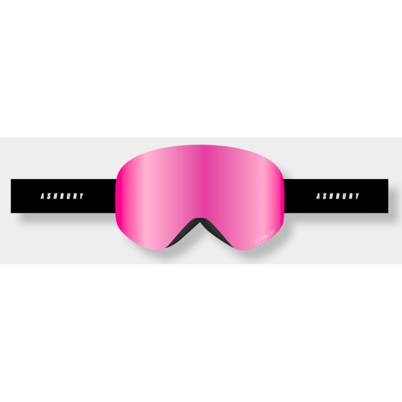 Ashbury Sonic Sensor Snow Goggle with a Pink Mirror Lens and a Spare Yellow Lens