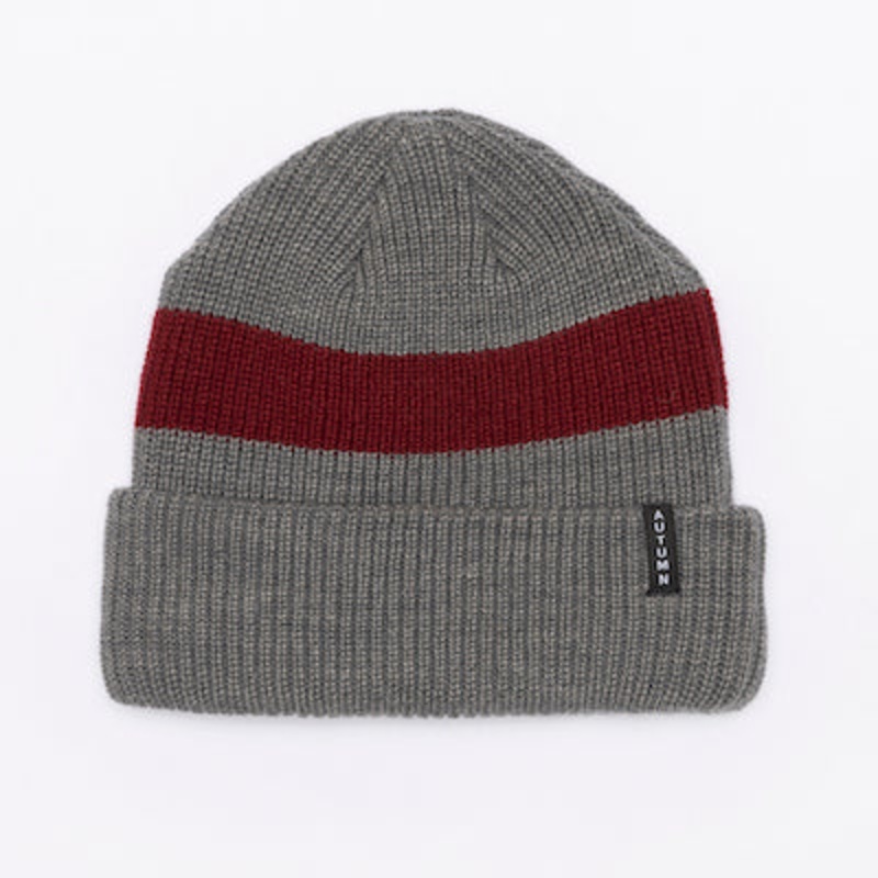 Autumn Band Fleece Lined Beanie in Grey 2024