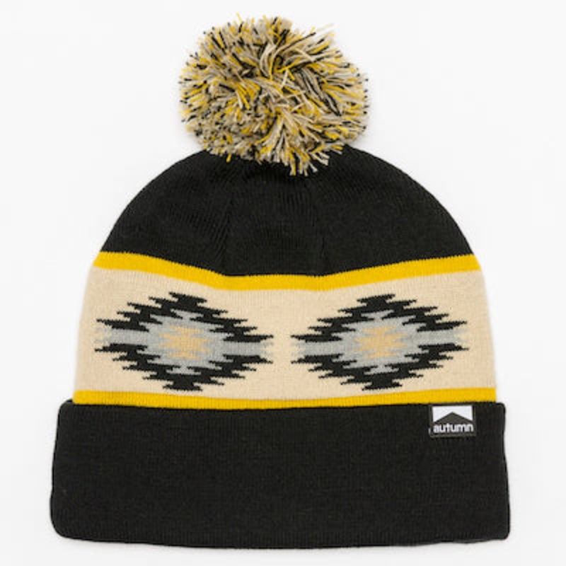 Autumn Blanket Pom Beanie in Black 2024