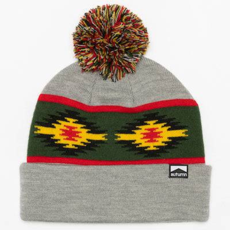 Autumn Blanket Pom Beanie in Grey 2024