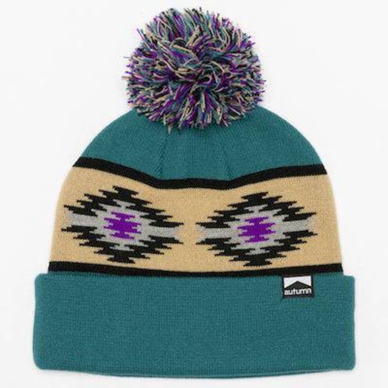 Autumn Blanket Pom Beanie in Teal 2024