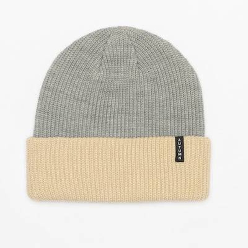 Autumn Blocked Beanie in Grey 2024