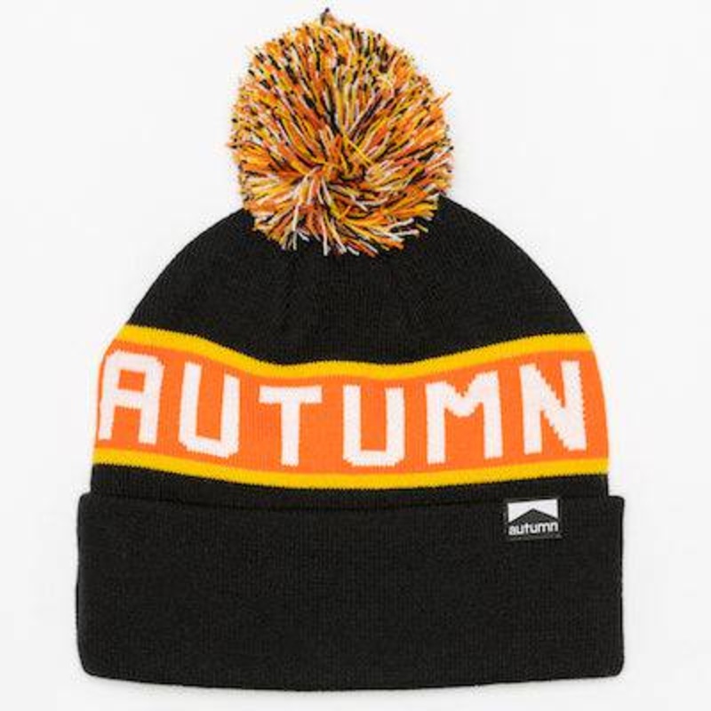 Autumn Burnout Pom Beanie in Black 2024