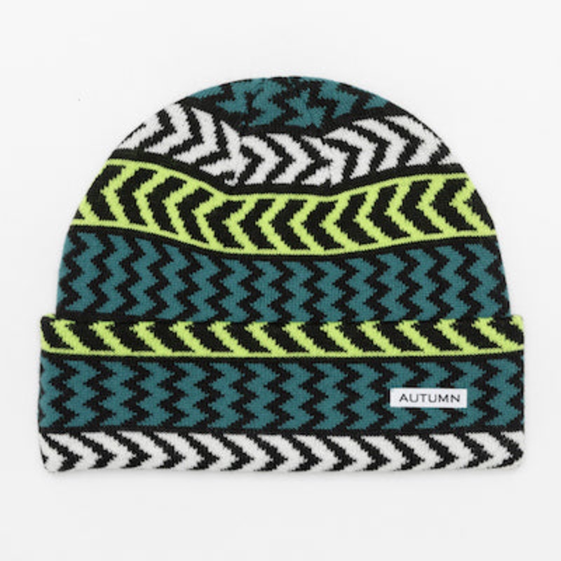 Autumn Chevron Beanie in Black 2024