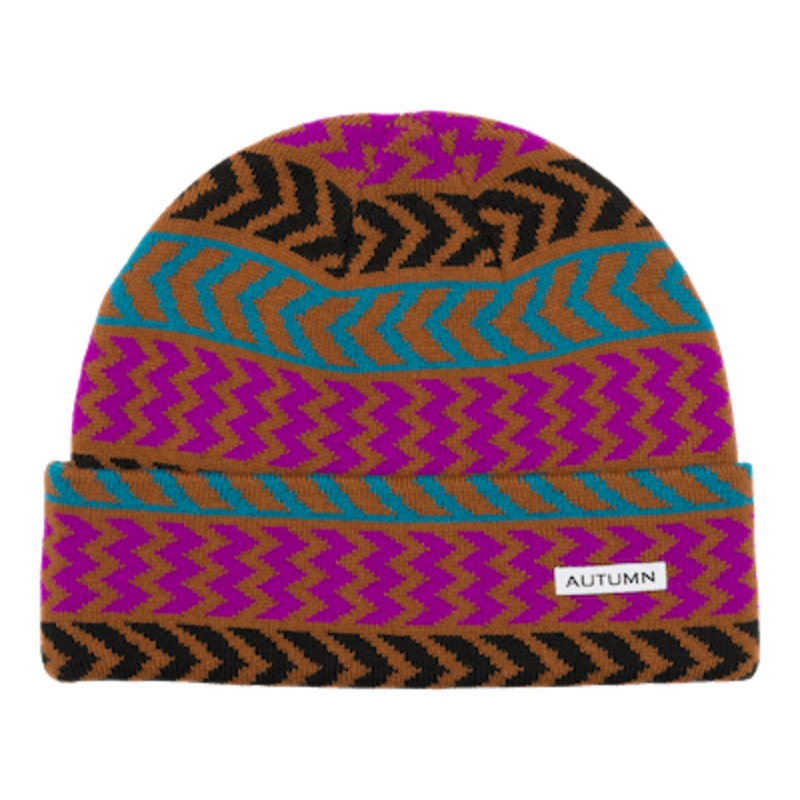 Autumn Chevron Beanie in Brown 2024