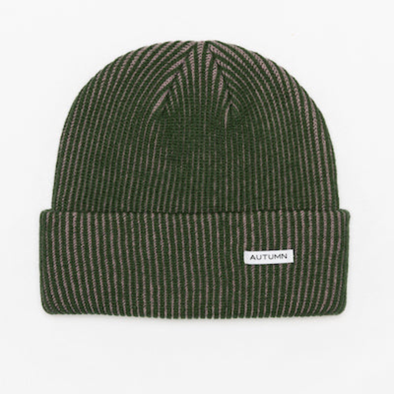 Autumn Cord Beanie in Dark Green 2024