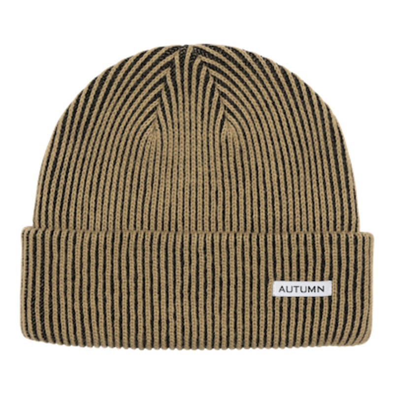 Autumn Cord Beanie in Khaki Black 2024