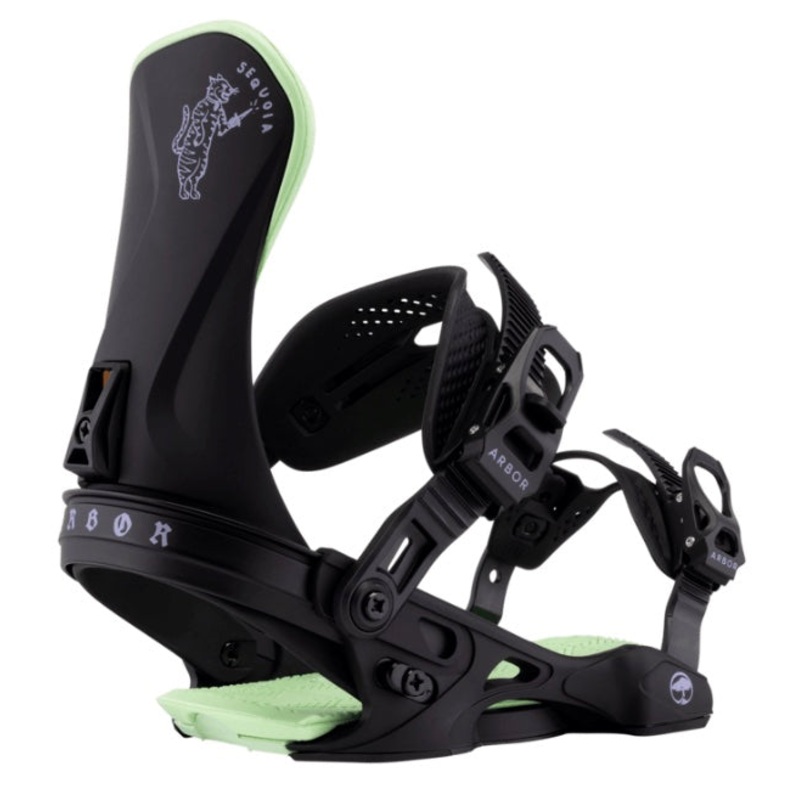 Arbor Sequoia Black and Mint Womens Snowboard Binding 2026