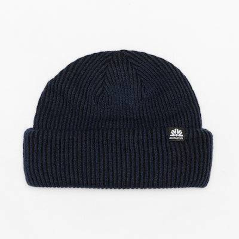 Autumn Cord Double Roll Beanie in Navy 2024