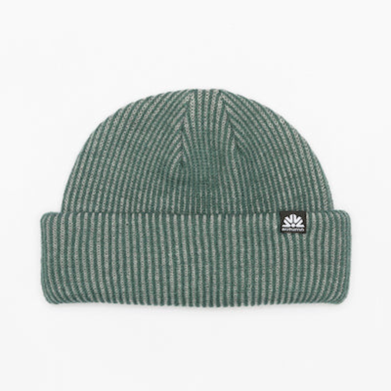 Autumn Cord Double Roll Beanie in Work Green 2024