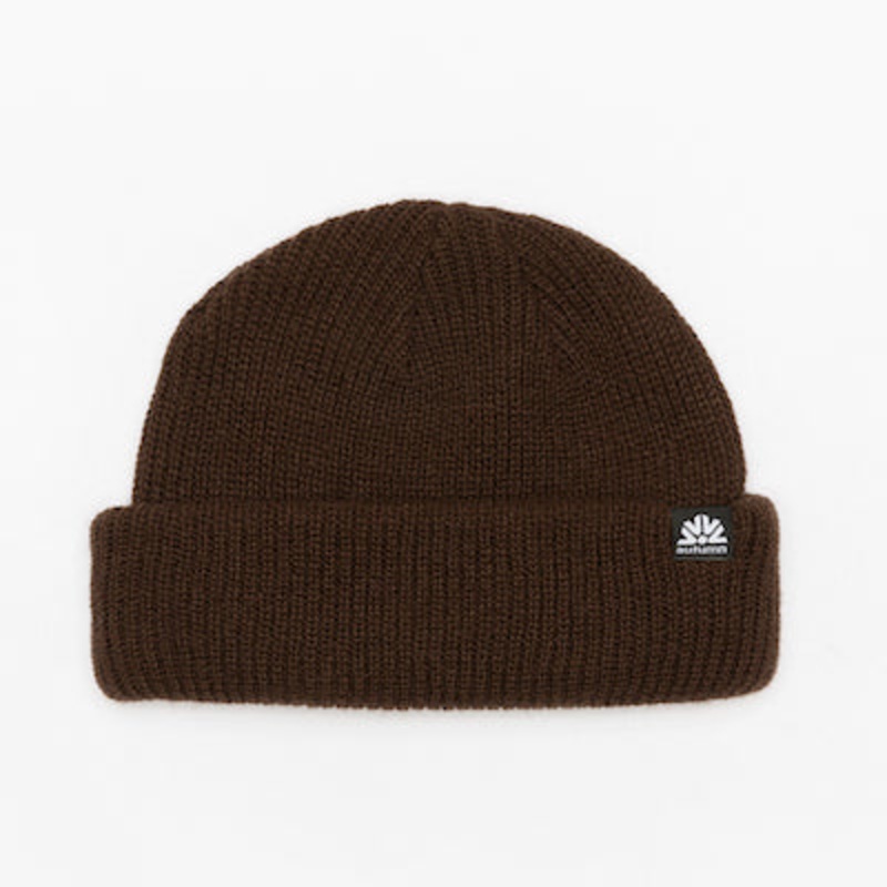 Autumn Double Roll  Beanie in Brown 2024