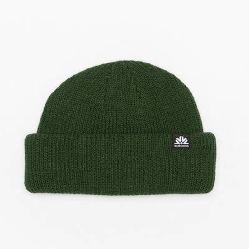 Autumn Double Roll  Beanie in Deep Forest 2024