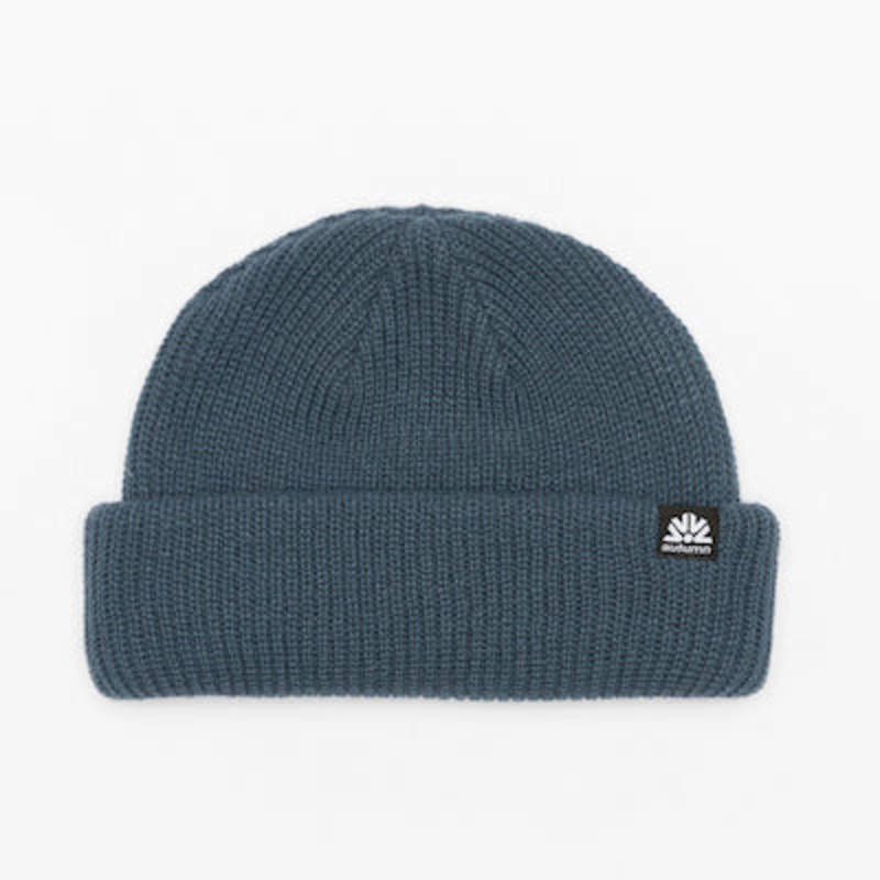 Autumn Double Roll  Beanie in Slate 2024