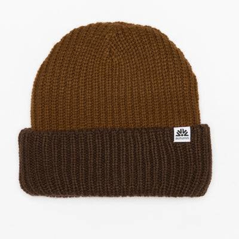 Autumn Dual Tone Beanie in Choc Brown 2024