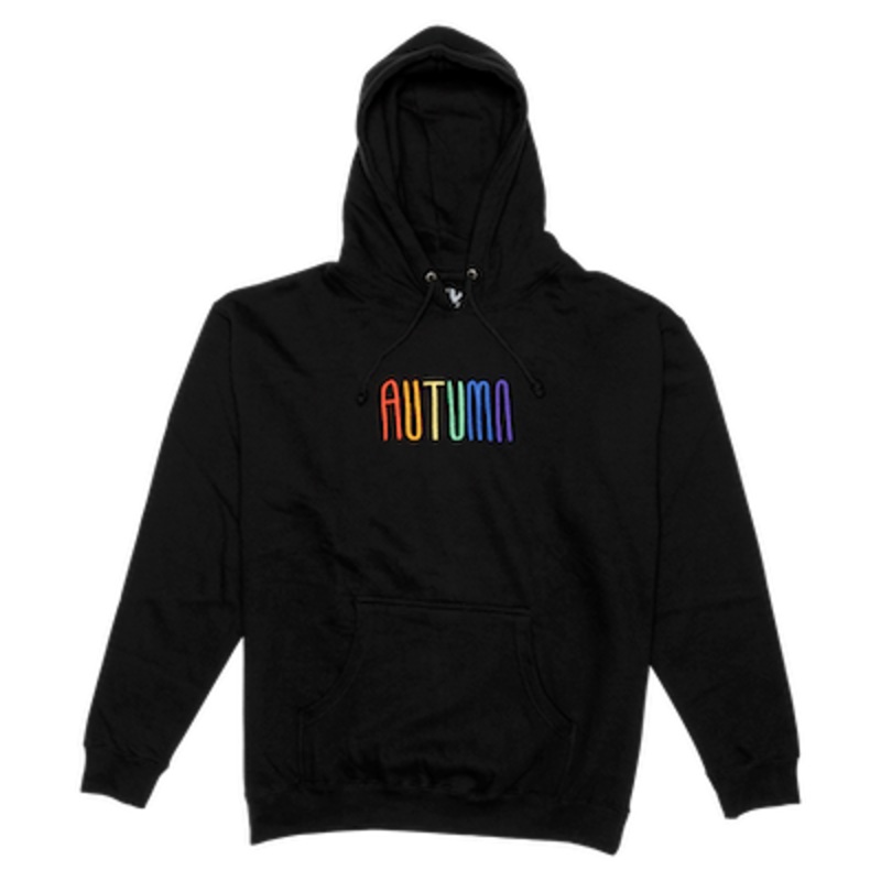 Autumn Embroidered Wordmark Pullover Sweatshirt in Black 2024