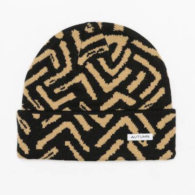 Autumn Geo Beanie in Black 2024