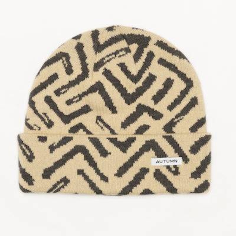 Autumn Geo Beanie in Natural 2024