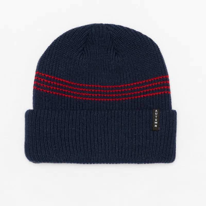 Autumn Mini Stripe Beanie in Navy 2024