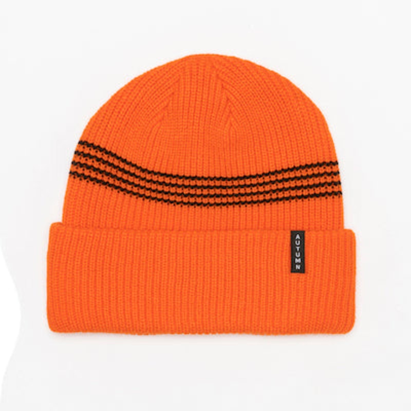 Autumn Mini Stripe Beanie in Orange 2024