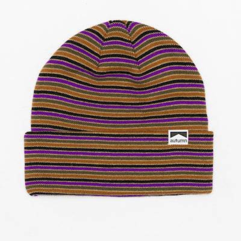 Autumn Mix Stripe Beanie in Black 2024