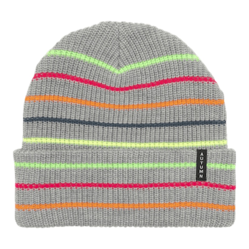 Autumn Multi Stripe Beanie in Grey 2024