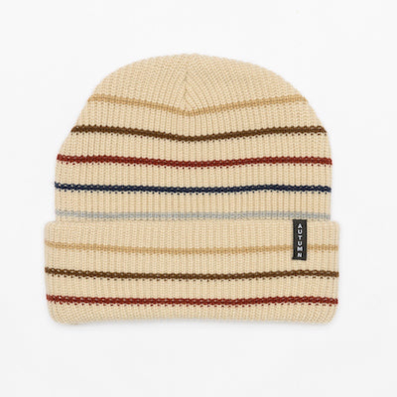 Autumn Multi Stripe Beanie in Natural 2024