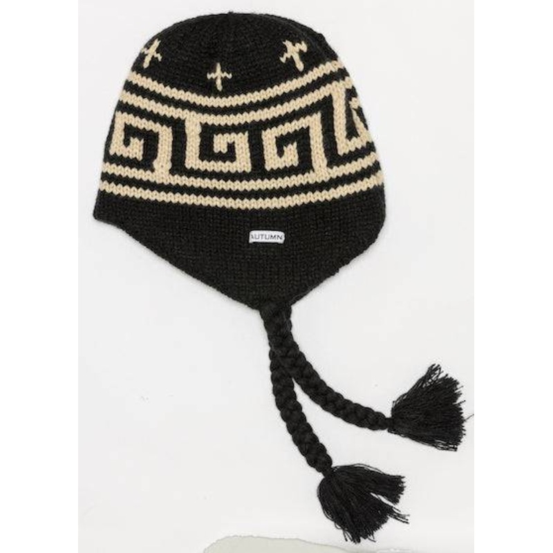 Autumn Niseko Earflap Beanie in Black 2024