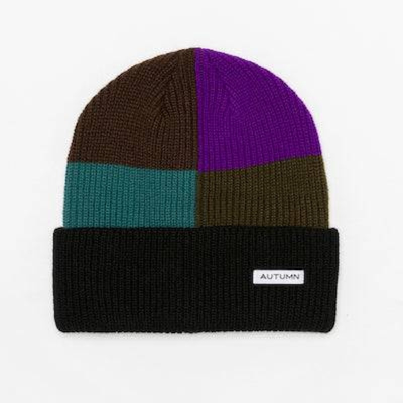 Autumn Patchwork Beanie in Black 2024