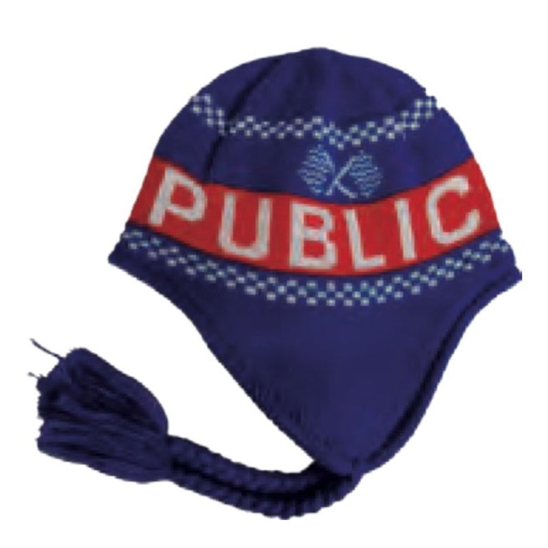 Public Racer Ear Flap Beanie
