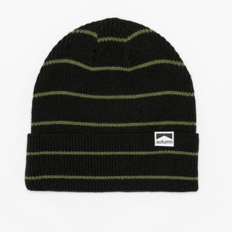 Autumn Pinstripe Beanie in Black 2024