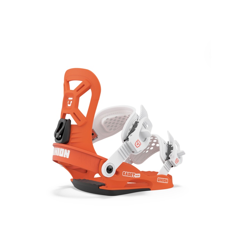 Union Cadet Mini Kids Snowboard Binding in Flame Orange 2024