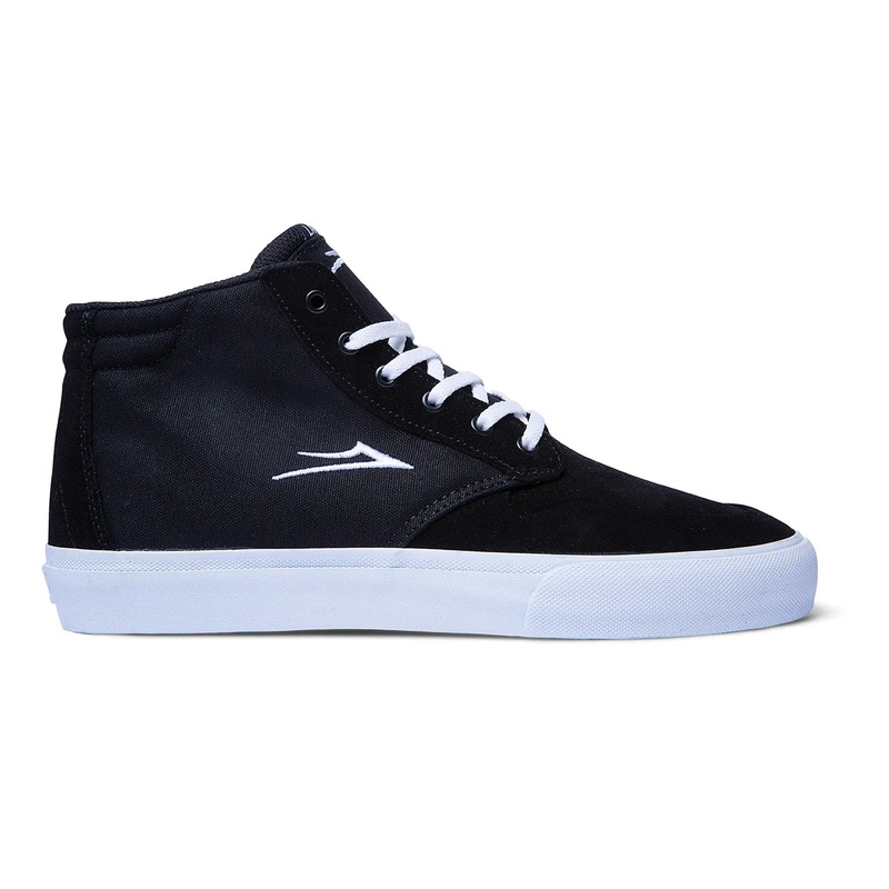Lakai Riley 3 High Skate Shoe in Black Suede