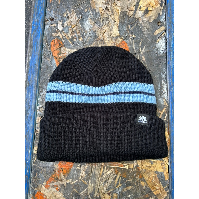 Milo x Autumn Horizon Beanie in Black, Blue and Navy 2024