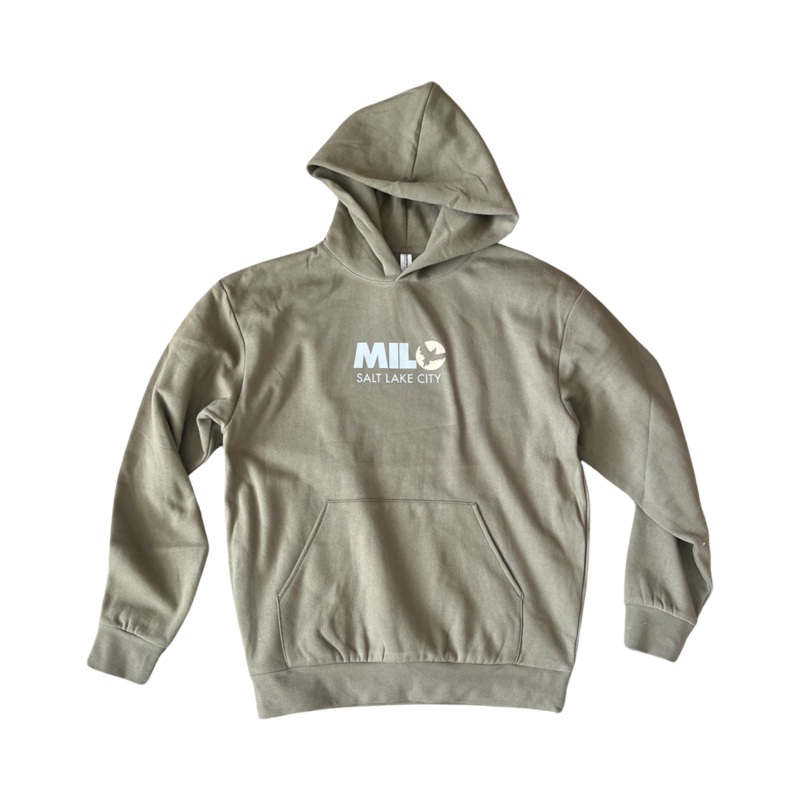Milosport Club Hooded Sweatshirt in Olive Green and Khaki
