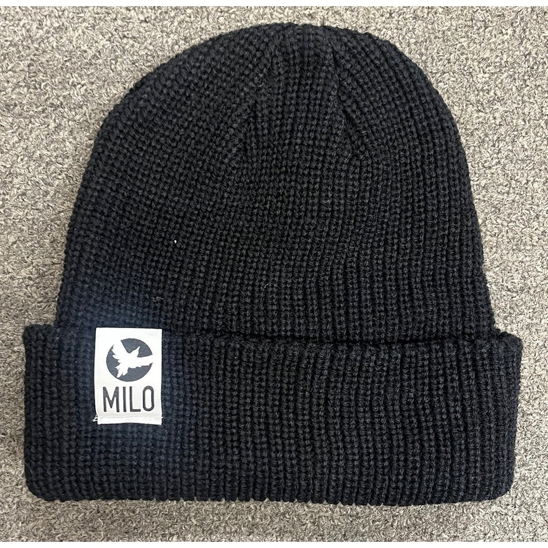 Milosport Simple Bird Beanie in Black