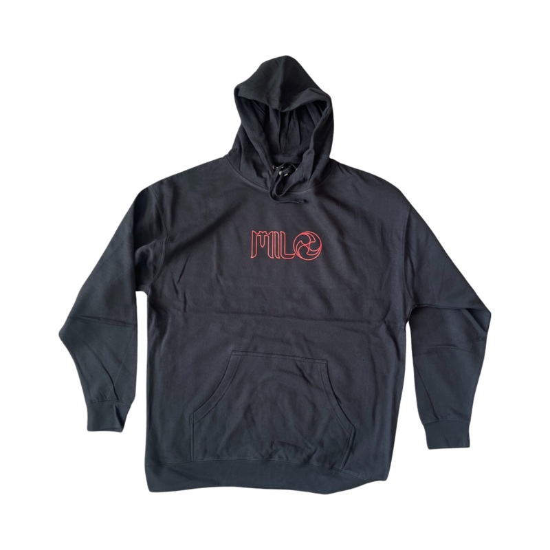 Milosport x Ronin Heavyweight Hoodie in Black and Red