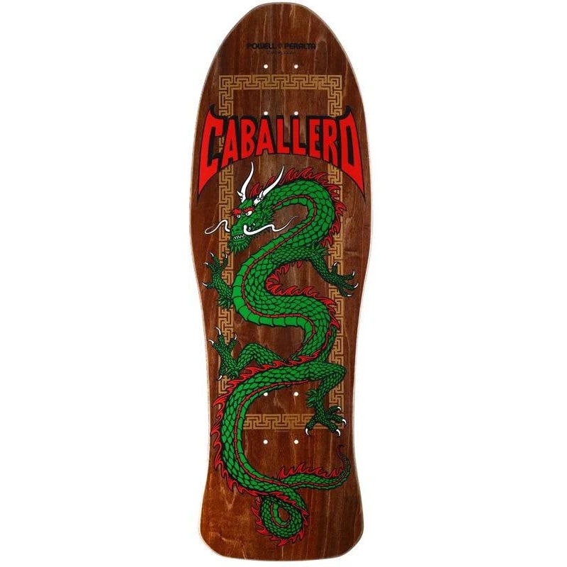 Powell Peralta Cab Chinese Dragon Skate Deck in Brown 10"