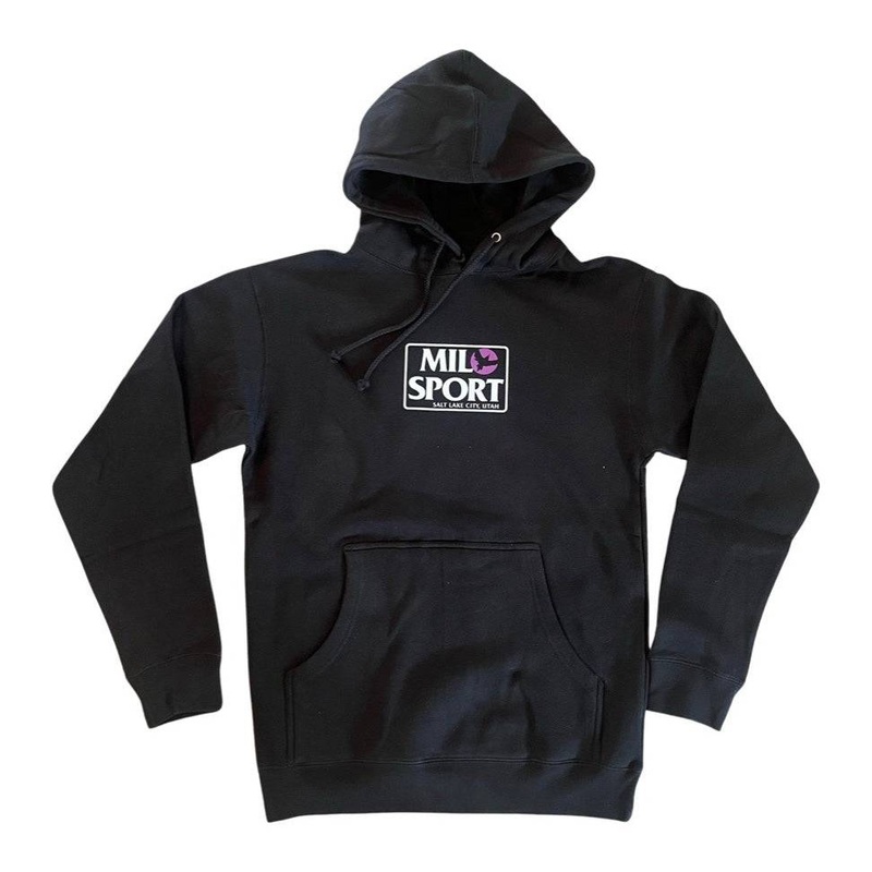Milosport AH Hooded Sweatshirt in Black and Purple