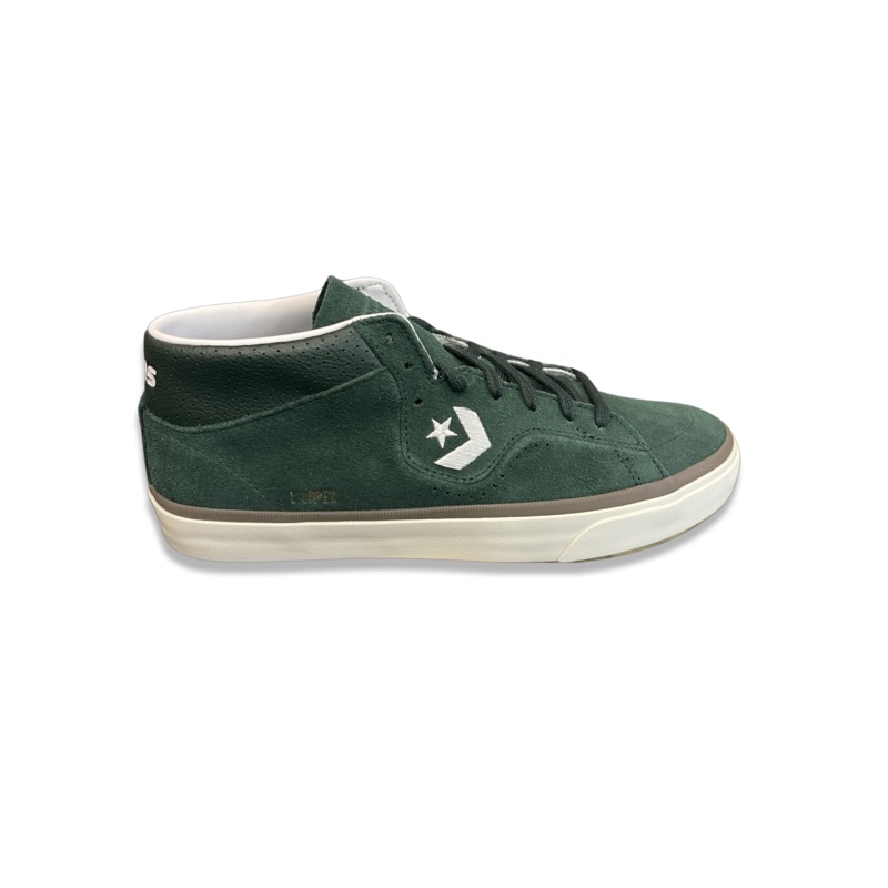 Converse Louie Lopez Pro Mid Shoe in Deep Emerald White and Egret