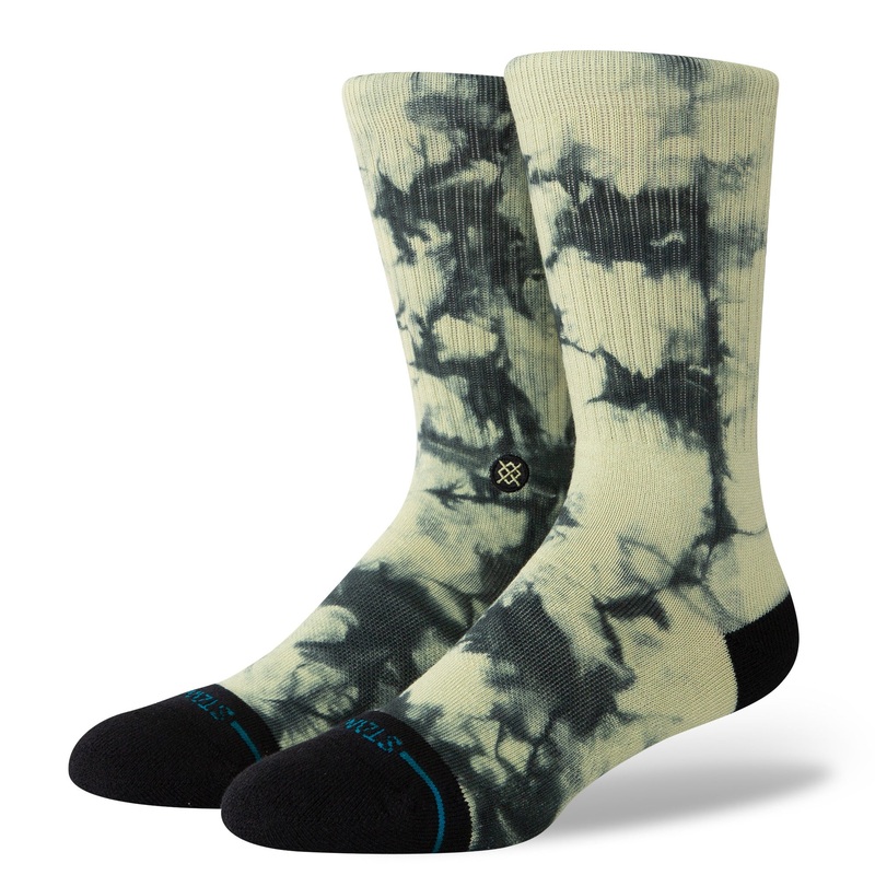 Stance Well Worn Socks in Green Black