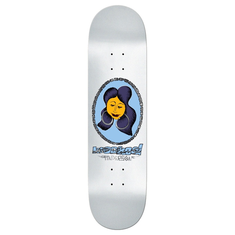 Krooked Manderson Chain Frame in White Skate Deck