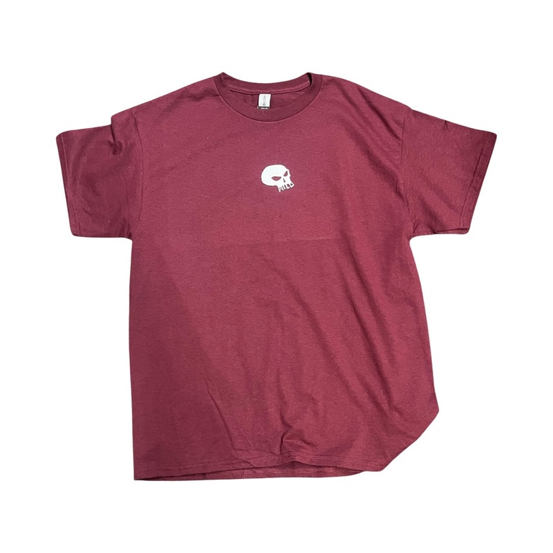 Milosport Mini Skull Tee Shirt in Maroon