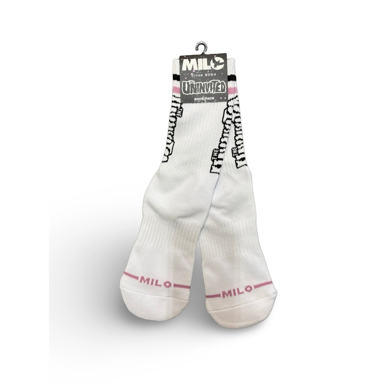 Milosport x Uninvited Sock in White