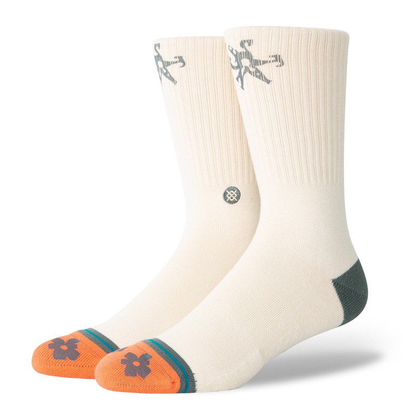Stance Frayed Sock in Vintage White