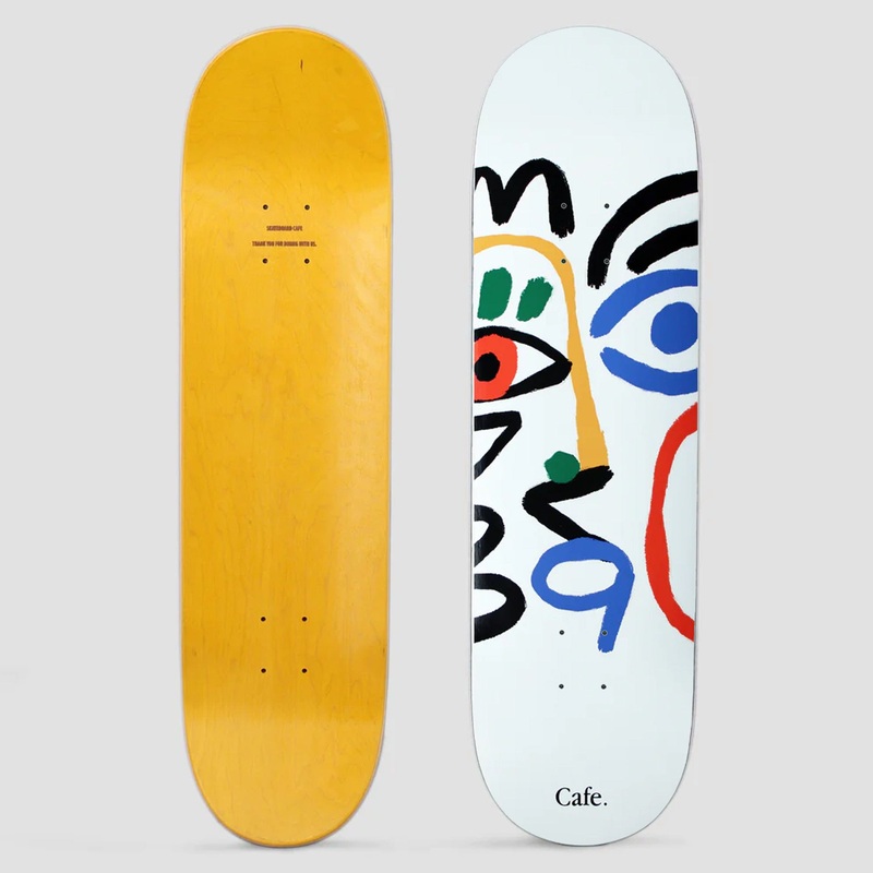 Skateboard Cafe 8.0 Marcello Skateboard Deck White
