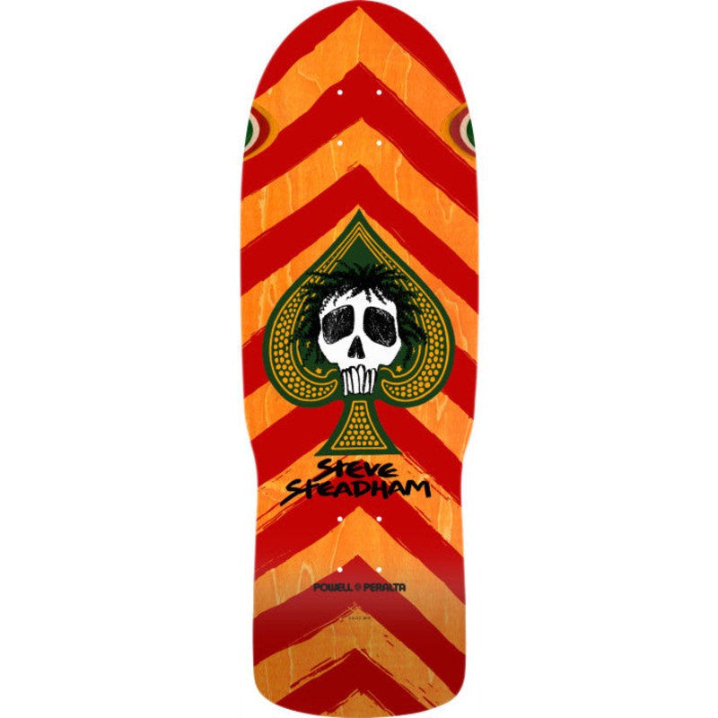 Powell - Steadham Skull & Spade Orange Stain Deck (10")