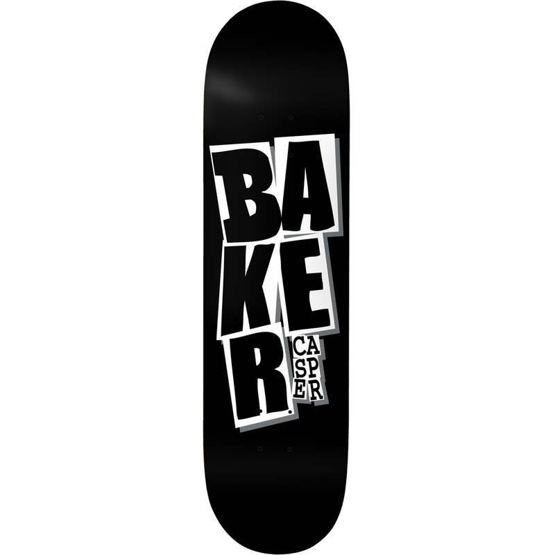 Baker - Casper Brooker Stacked Name Black B2 Deck (8.5")