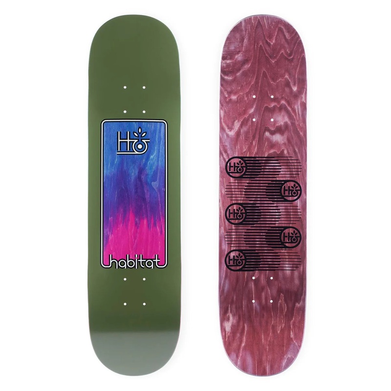 Habitat - Veneer Window Logo Deck Olive (8.125")