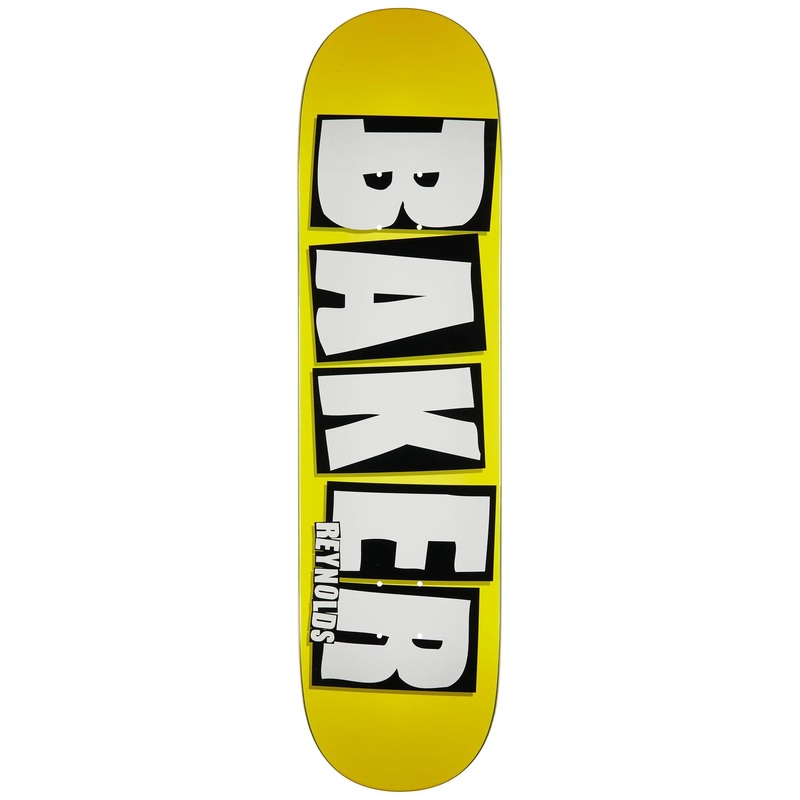 Baker - Andrew Reynolds Brand Name Neon Yellow Deck (8.3")