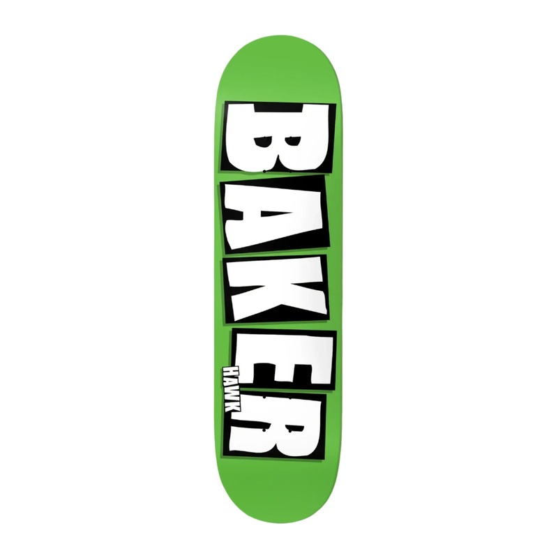 Baker - Riley Hawk Brand Name Neon Green Deck (8.5")